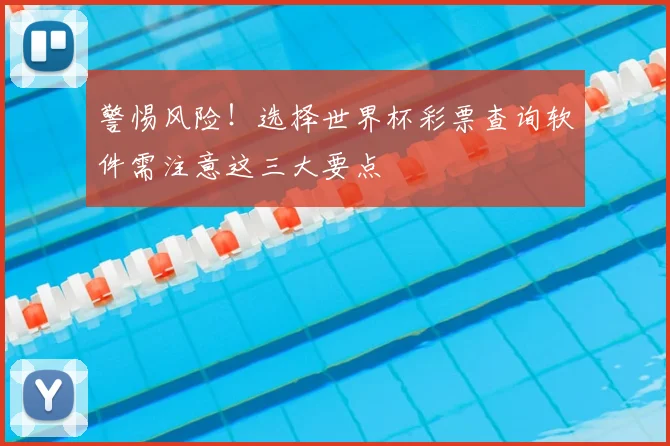 警惕风险！选择世界杯彩票查询软件需注意这三大要点